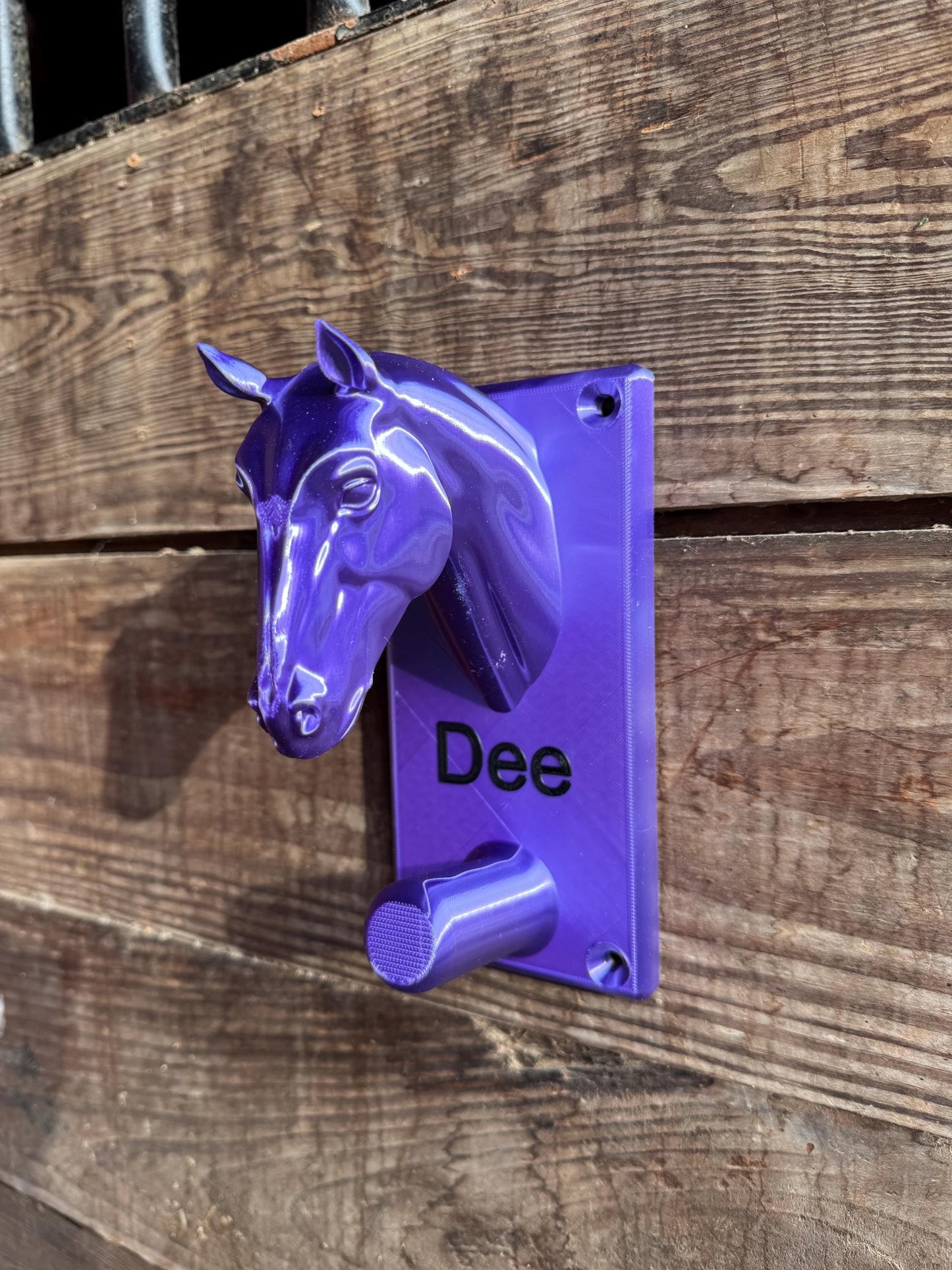 Custom Plastic Horse Head Bridle Holder or Halter Rack Bridle Personalized - Gift for Equestrian, Barn or Horse Owner