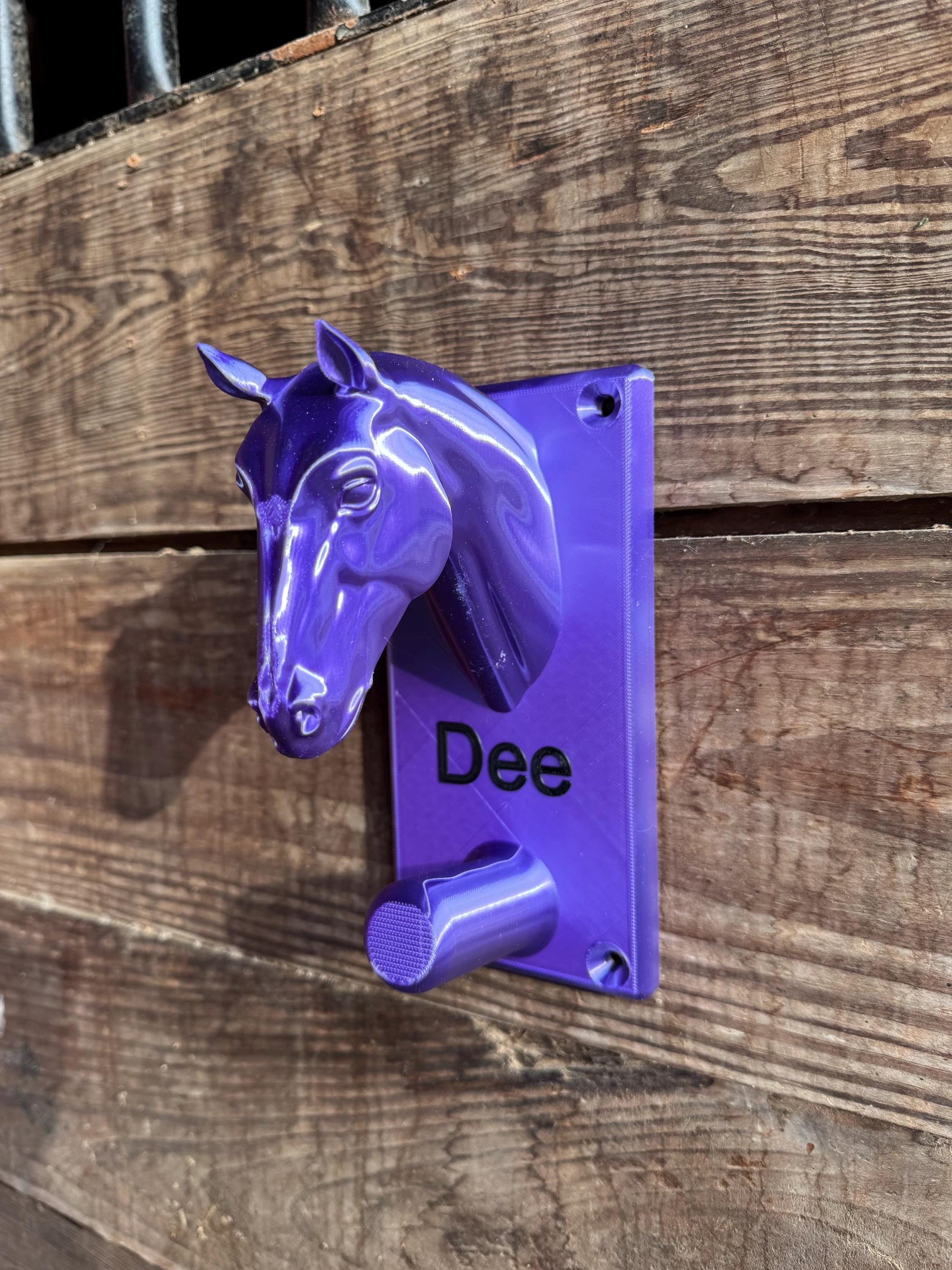 Custom Plastic Horse Head Bridle Holder or Halter Rack Bridle Personalized - Gift for Equestrian, Barn or Horse Owner