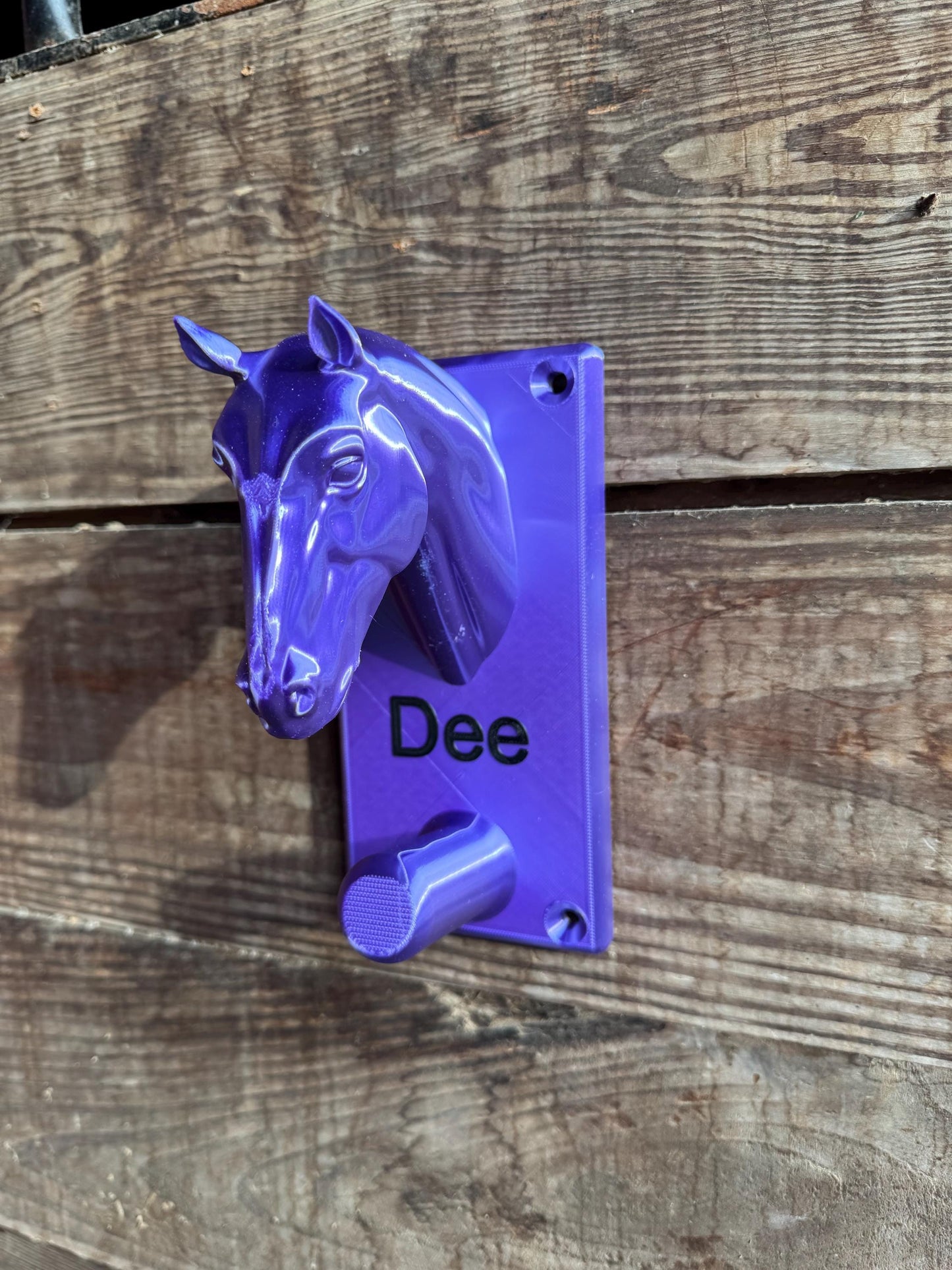 Custom Plastic Horse Head Bridle Holder or Halter Rack Bridle Personalized - Gift for Equestrian, Barn or Horse Owner