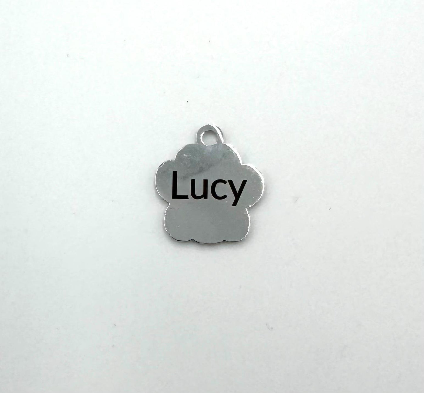 Personalized Crystal Metal Dog Bone Tag with Split Ring for Dog Collar or Harness