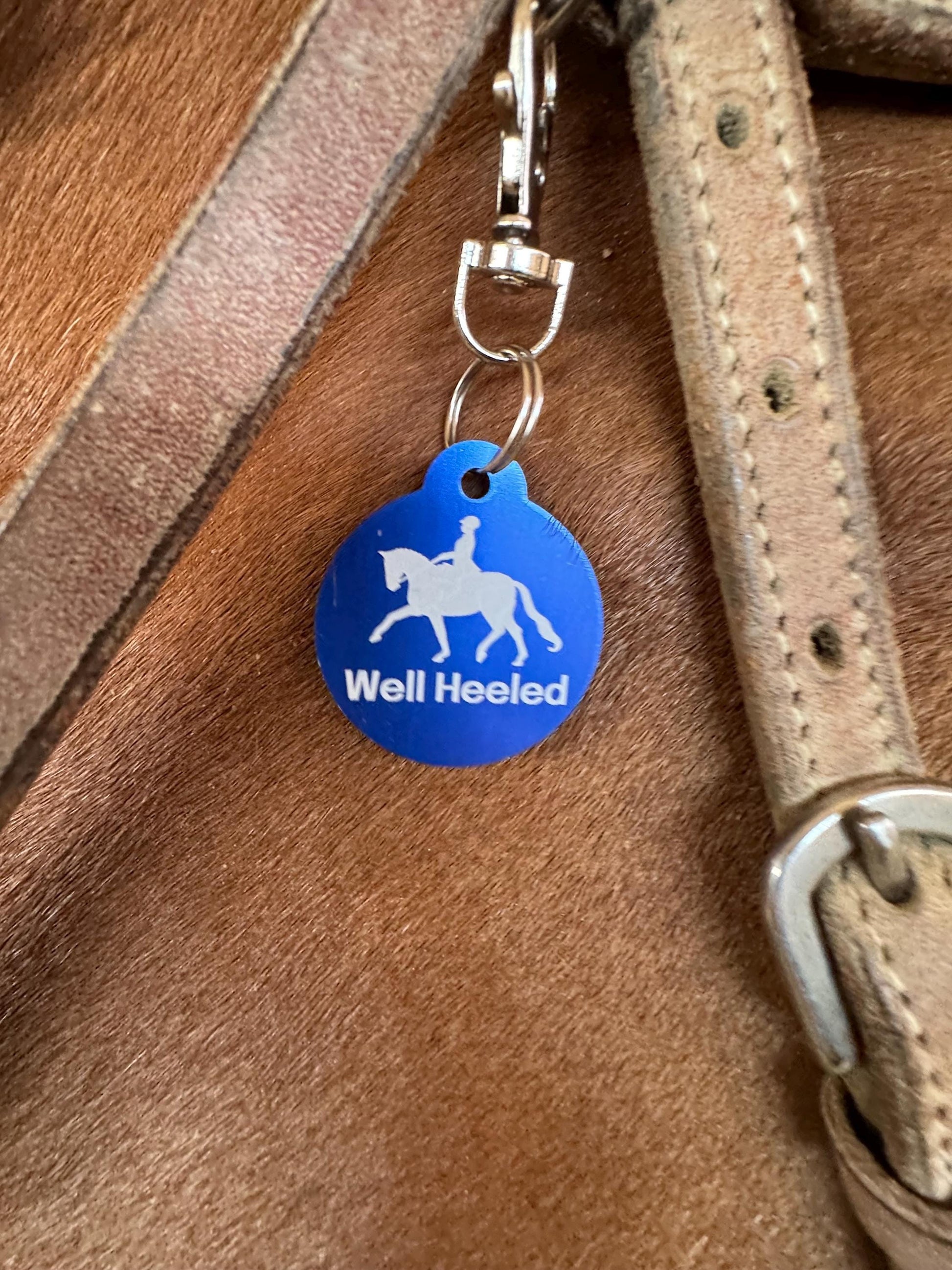 Small Personalized Metal Bridle, Saddle or Equipment Tag with Clip
