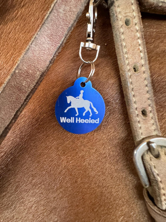 Small Personalized Metal Bridle, Saddle or Equipment Tag with Clip