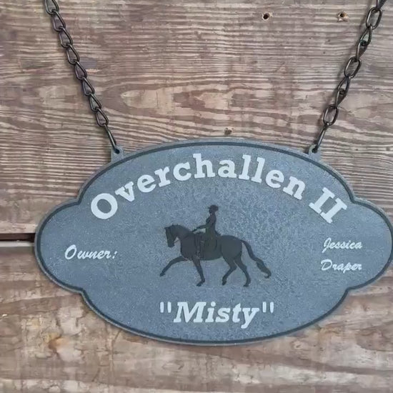 Personalized Custom Horse Stall Plaque Sign Plastic Sign