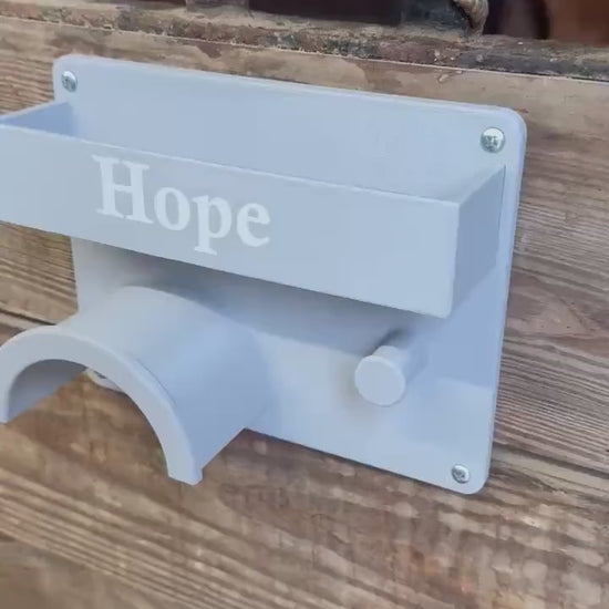 Heavy Duty Plastic Horse Bridle Halter Rack Holder Double Hooks and Shelf personalized Oversized