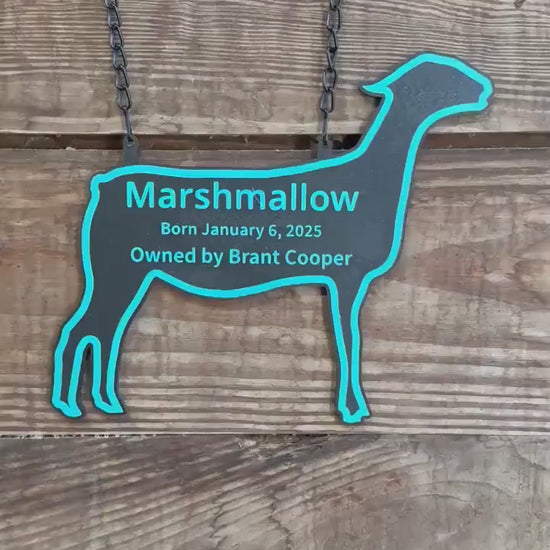 Personalized Sheep Stall Sign Farm Fair Stall Plaque Custom Lamb Stall Sign Lamb Child Gift Farm Fair Display Sheep Sign