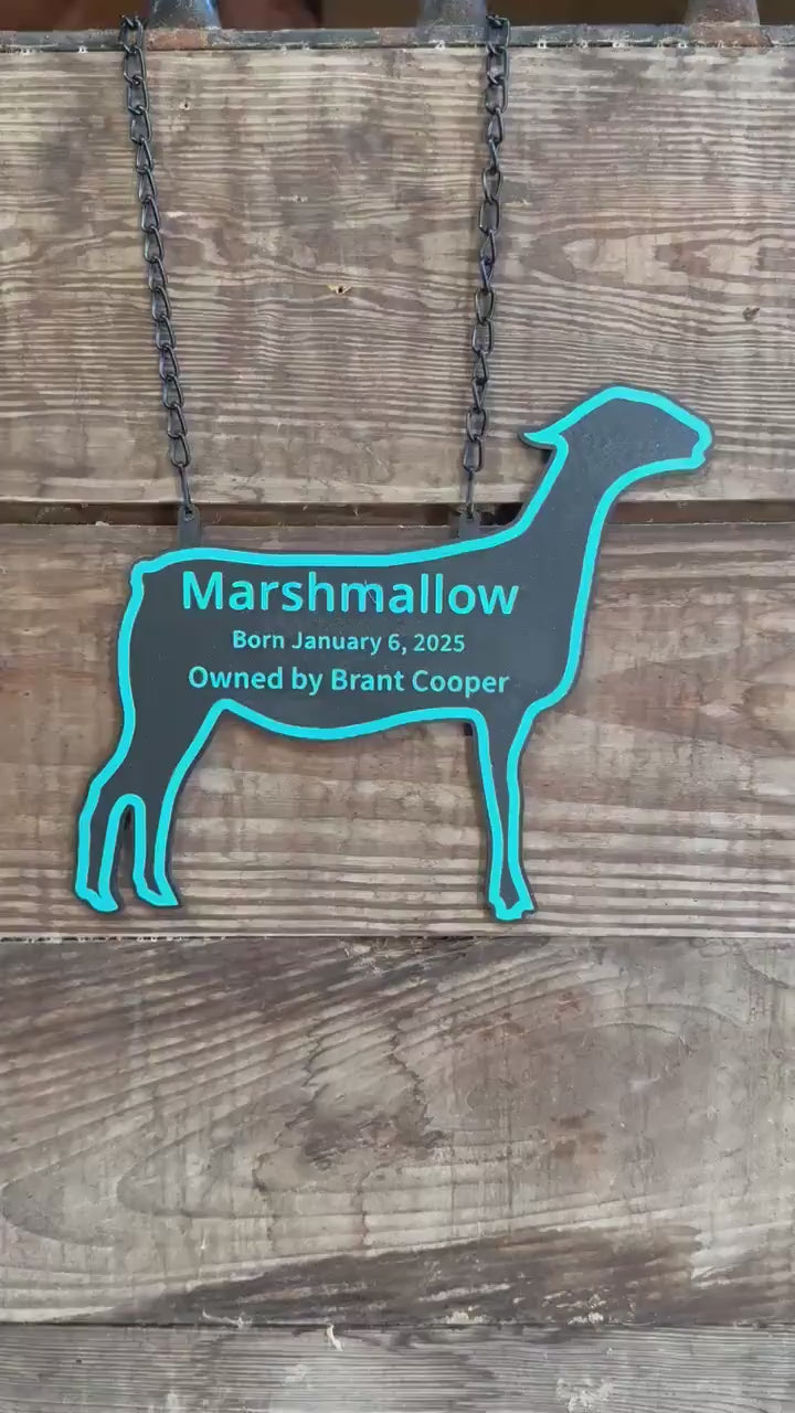 Personalized Sheep Stall Sign Farm Fair Stall Plaque Custom Lamb Stall Sign Lamb Child Gift Farm Fair Display Sheep Sign