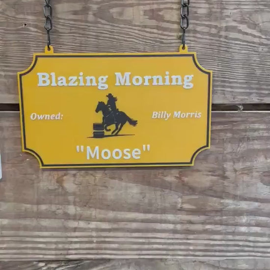 Small Personalized Horse Stall Sign or Plaque - Gift for Horse Owner, Equestrian or Horse Trainer- Custom Horse Stall Sign Custom Fair Sign