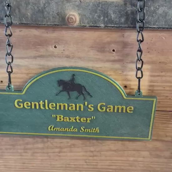 Personalized Custom Horse Stall Plaque Sign Plastic Sign