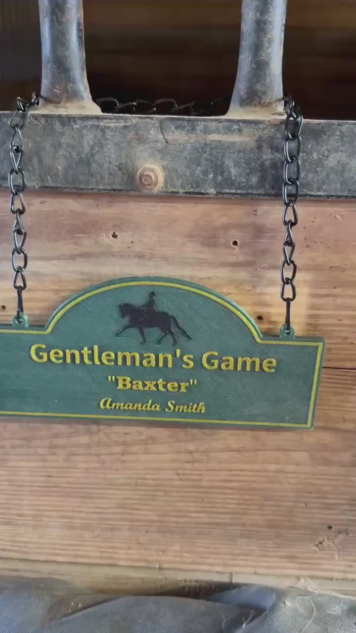Personalized Custom Horse Stall Plaque Sign Plastic Sign