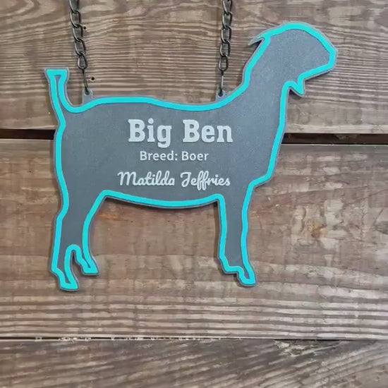 Personalized Goat Stall Sign Farm Fair Stall Plaque Custom Goat Stall Sign Goat Kid Child Gift Farm Fair Display Gift