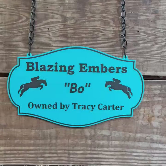 Small Personalized Horse Stall Sign or Plaque - Gift for Horse Owner, Equestrian or Horse Trainer- Custom Horse Stall Sign Custom Fair Sign