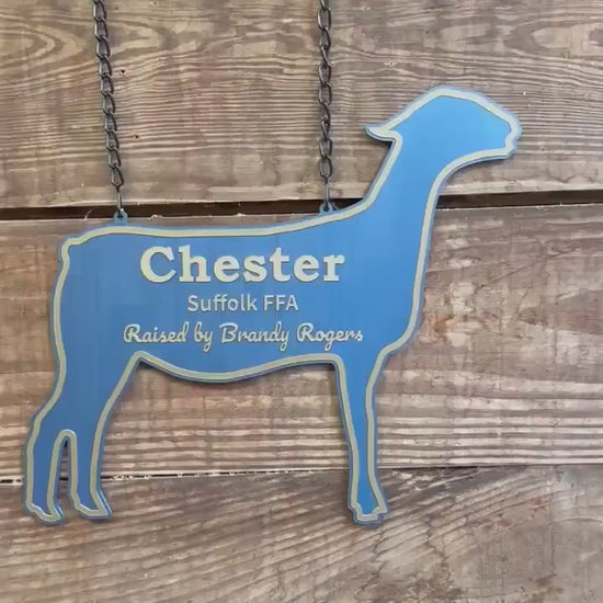 XLarge Personalized Sheep Stall Sign For Farm Fair For 4-H or FFA - Custom Stall Sign Custom Fair Sign Custom Sheep Sign