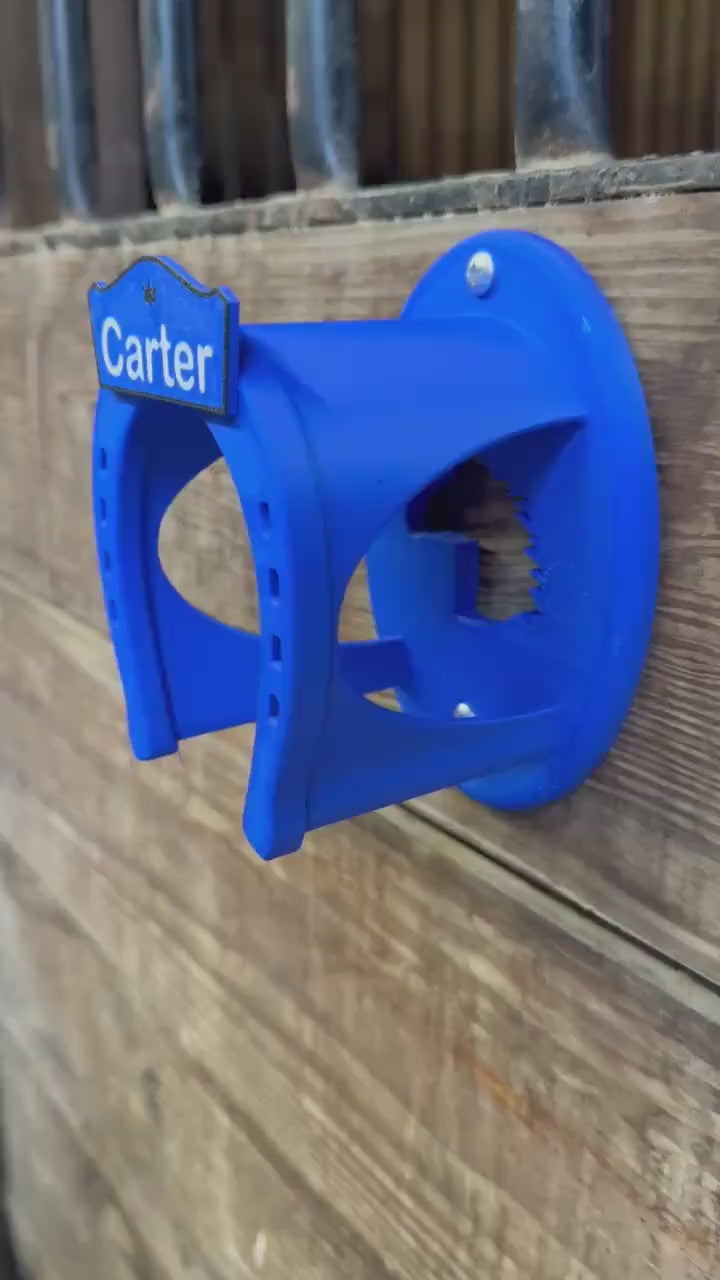 Custom Plastic Horse Bridle Halter Rack Holder with Nameplate