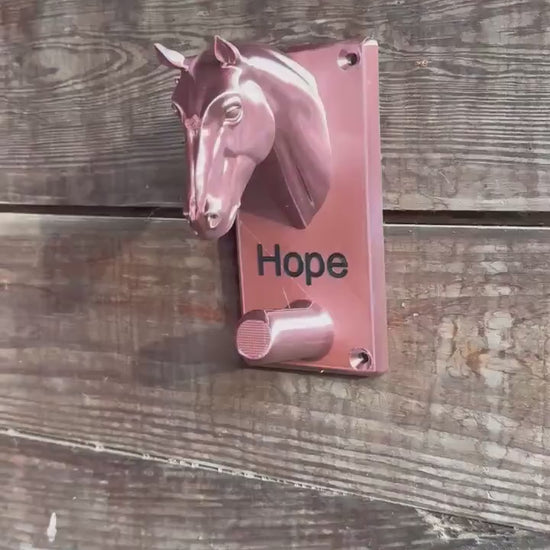 Custom Plastic Horse Head Bridle Holder or Halter Rack Bridle Personalized - Gift for Equestrian, Barn or Horse Owner