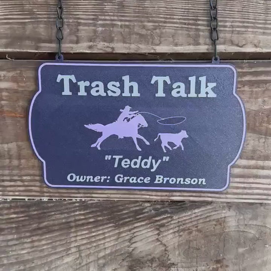 Small Personalized Horse Stall Sign or Plaque - Gift for Horse Owner, Equestrian or Horse Trainer- Custom Horse Stall Sign Custom Fair Sign