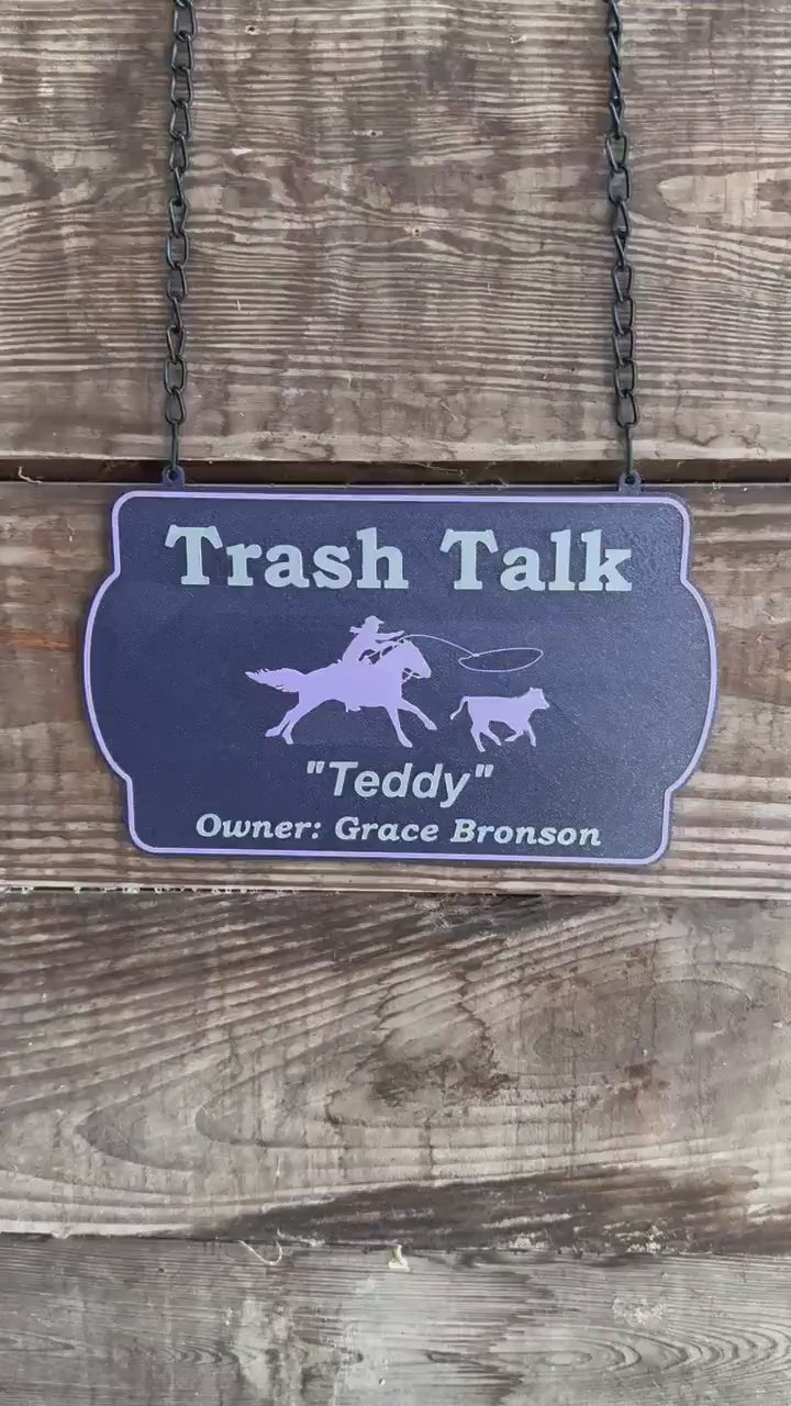 Small Personalized Horse Stall Sign or Plaque - Gift for Horse Owner, Equestrian or Horse Trainer- Custom Horse Stall Sign Custom Fair Sign